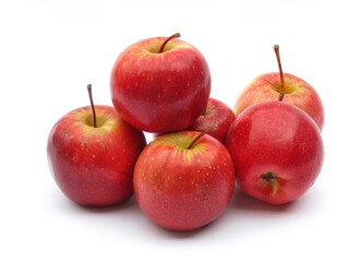 Red apples isolated on white background 