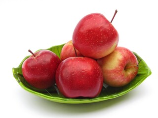 apples on a plate