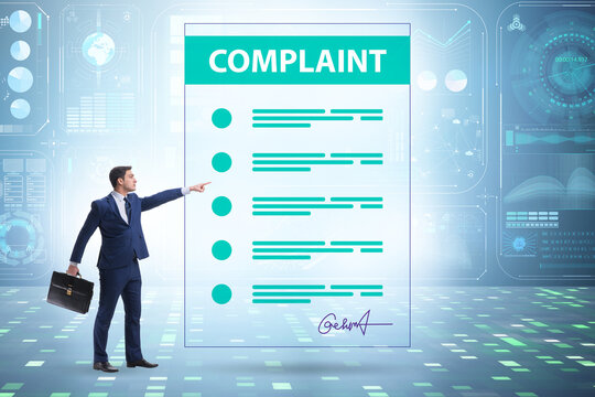 Businessman in customer complaint concept