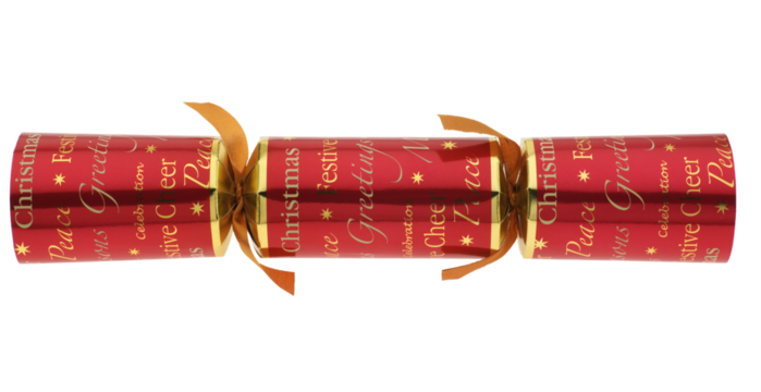 Shiny christmas cracker  isolated on transparency photo png file 