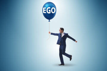 Businessman in excessive ego concept