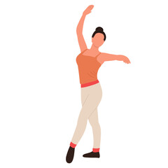 dancing woman, girl,dance isolated vector