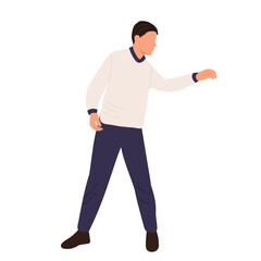 dancing man, guy, dance isolated vector