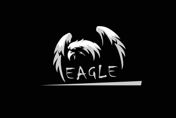 Logo team eagle , logo esport, game, eagle logo with black background.