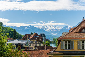 Fototapeta na wymiar Thun is a municipality in the canton of Bern in Switzerland