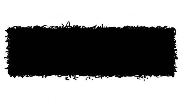 Dynamic black backdrop with hand drawing texture. Motion graphics to add text to 4k with alpha channel. Black rectangle with pulsating noise.