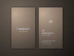 Luxury Vertical Business Card Template	