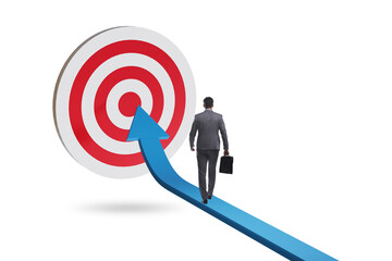 Businessman aiming for the success