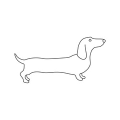 Dachshund dog icon simple vector. Purebred dog 