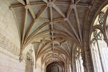 Naklejka premium Portugal ville de Lisbonne, Monastère des Hiéronymites (Mosteiro dos Jerónimos) 
