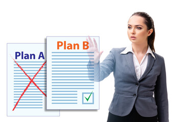 Concept of choosing between Plan A or Plan B