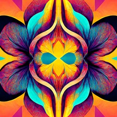 Seamless psychedelic and trippy pattern for background