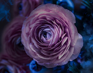 Pale pink ranunculus flower 