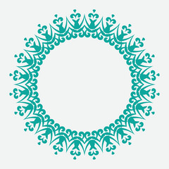 Frame. Vintage vector. Well built for easy editing . retro circle frame. Vector illustration.