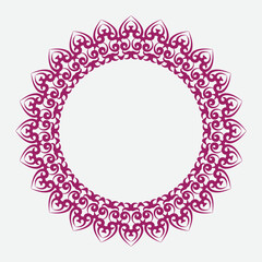 Frame. Vintage vector. Well built for easy editing . retro circle frame. Vector illustration.