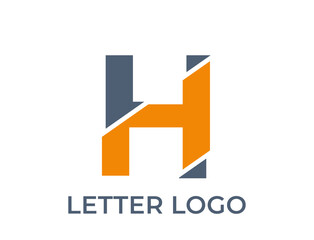 letter h logo design. alphabet brand identity logotype. isolated vector image