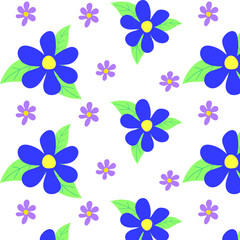 Obraz premium Seamless abstract flower pattern Floral ornament Graphic pattern Vector illustration for textile and paper textile scrapbook 