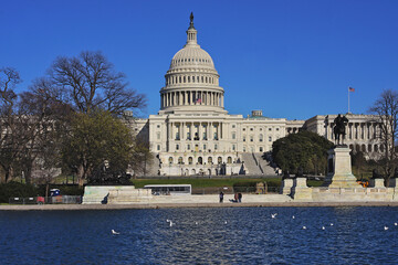 Historic senate capitol building in Washington DC, USA 