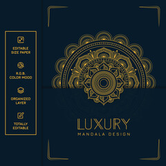 Luxury colorful islamic mandala design background