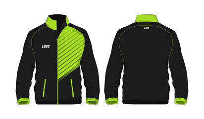 Sport Jacket green and black template for design on white background. Vector illustration eps 10. © Whatever