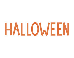 orange halloween lettering