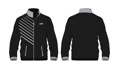 Sport Jacket Gray and black template shirt for design on white background. Vector illustration eps 10.