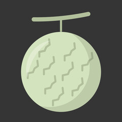 Vector graphic of melon. Fruit illustration with flat design style. Suitable for menu or content design assets