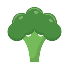 Vector graphic of broccoli. Green broccoli illustration with flat design style. Suitable for menu or content design assets