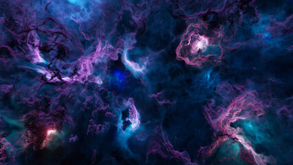 Fototapeta na wymiar Abstract space background with nebula. 3D Rendering
