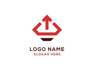 Red Arrow Triangle Logo for Corporate Branding