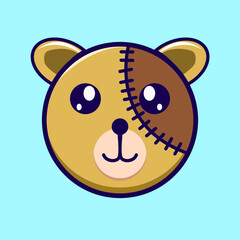 teddy bear with a heart vector illustration