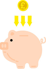 British Flag hand drawn,Pound sterling hand drawn