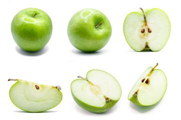 green apple isolated on white background