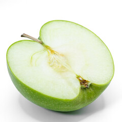 green apple isolated on white background