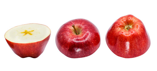 red apple isolated on white background