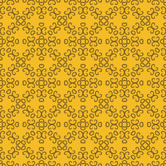 yellow nature ornament seamless pattern