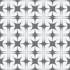Monchrome seamless pattern with black geometric shapes.