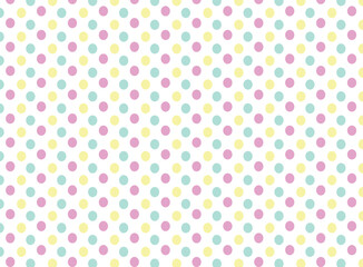 Cute pastel polka dot pattern background vector.