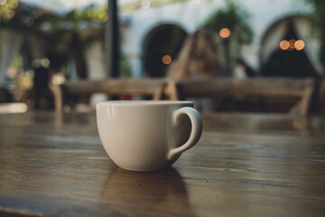 cup of coffee on the table