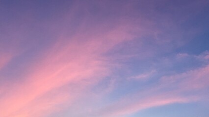 Beautiful shades of blue pink purple sky in the morning