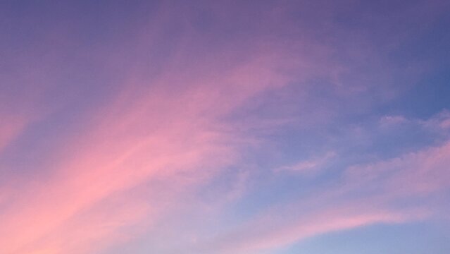 Beautiful shades of blue pink purple sky in the morning