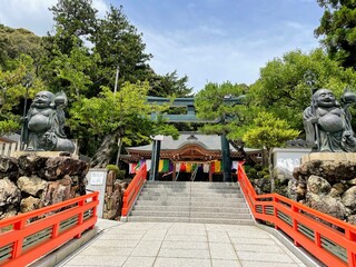 清荒神本堂入口にて撮影