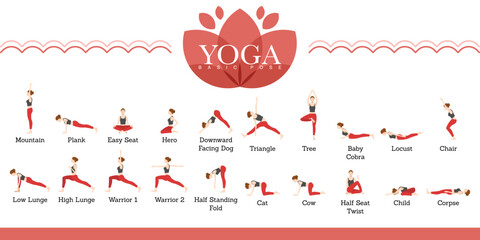Obraz premium Yoga vector set collection graphic design
