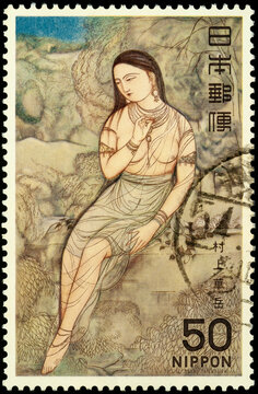 Sitting Japanese woman by Kagaku Murakami (1888-1939)