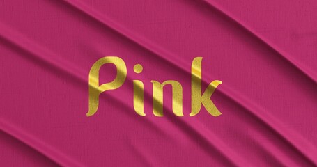 Typography word on silky cloth background wallpaper 
