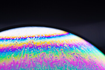 abstract rainbow background bubble macrophotograph