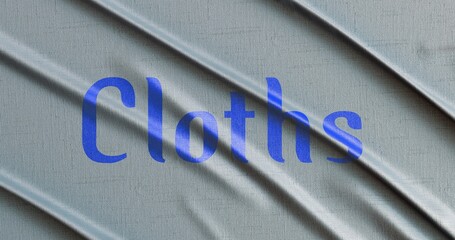 Typography word on silky cloth background wallpaper 