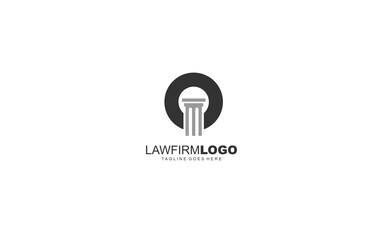 O logo law for branding company. justice template vector illustration for your brand.