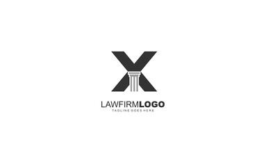 Obraz premium X logo law for branding company. justice template vector illustration for your brand.