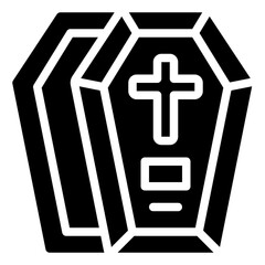 coffin glyph icon